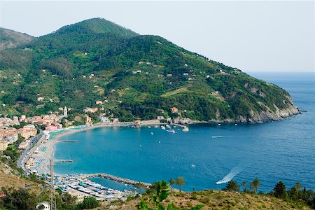 High angle view of a coastline, Levanto, La Spezia, Liguria, Italy Stock Photo - Premium Royalty-Free, Code: 625-02927527