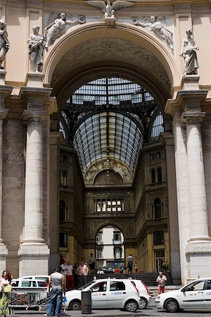 Entrance of a shopping mall, Galleria Umberto I, Naples, Naples Province, Campania, Italy Foto de stock - Sin royalties Premium, Código: 625-02927835