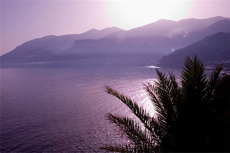 sunset mist - Mountains at the seaside, Costiera Amalfitana, Salerno, Campania, Italy Stock Photo - Premium Royalty-Free, Code: 625-02927845