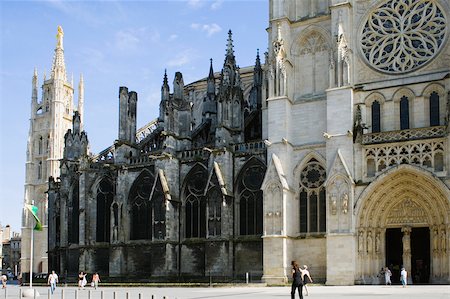 Facade of a church, Bordeaux Cathedral, Tour Pey Berland, Bordeaux, Aquitaine, France Stock Photo - Premium Royalty-Free, Code: 625-02927853