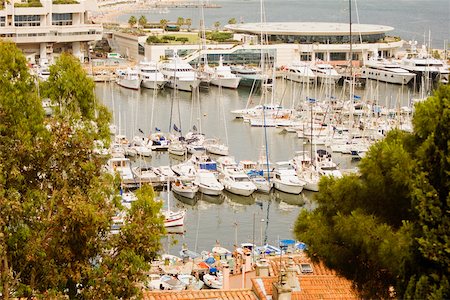 Boats at a harbor, Vieux Port, Cote d'Azur, Cannes, Provence-Alpes-Cote D'Azur, France Stock Photo - Premium Royalty-Free, Code: 625-02927884