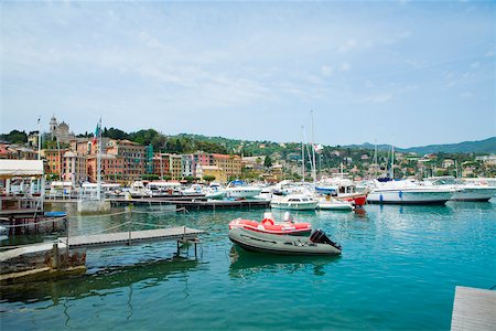 simsearch:625-02928139,k - Boats at a harbor, Italian Riviera, Santa Margherita Ligure, Genoa, Liguria, Italy Stock Photo - Premium Royalty-Free, Code: 625-02928351