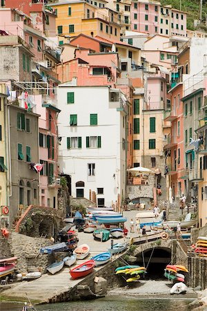 province of la spezia - Buildings at the seaside, Cinque Terre National Park, RioMaggiore, Cinque Terre, La Spezia, Liguria, Italy Stock Photo - Premium Royalty-Free, Code: 625-02928519