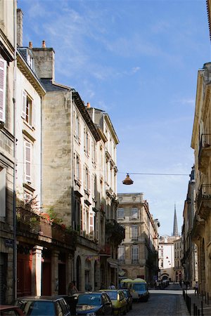 Buildings along a street, Vieux Bordeaux, Bordeaux, France Foto de stock - Sin royalties Premium, Código: 625-02928678