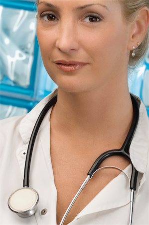 simsearch:625-02929220,k - Portrait of a female doctor smiling Stock Photo - Premium Royalty-Free, Code: 625-02929195