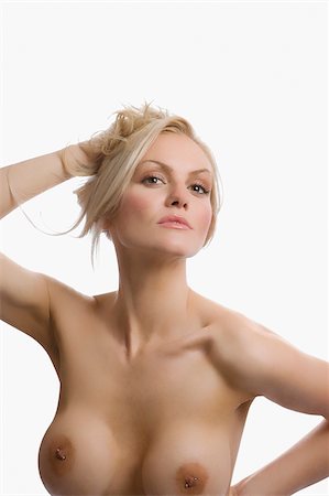 Portrait of naked young woman posing Fotografie stock - Premium Royalty-Free, Codice: 625-02930685