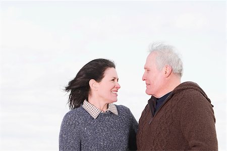 simsearch:625-00841593,k - Close-up of a couple looking at each other and smiling Stock Photo - Premium Royalty-Free, Code: 625-02931924