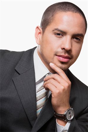 Portrait d'un homme d'affaires pensant Photographie de stock - Premium Libres de Droits, Code: 625-02932744
