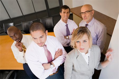 dress shirt male arms crossed - High angle view of business executives standing in a board room Stock Photo - Premium Royalty-Free, Code: 625-02932927