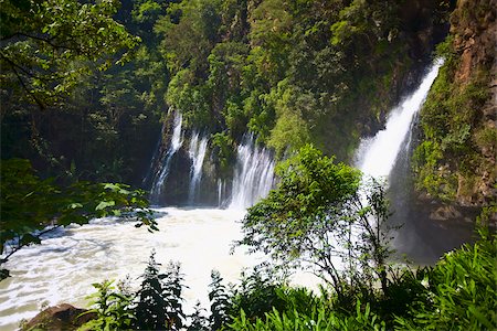 simsearch:625-02268112,k - Waterfall in a forest, Tzararacua Waterfall, Uruapan, Michoacan State, Mexico Foto de stock - Royalty Free Premium, Número: 625-02933329