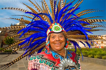 pictures of native dress in mexico - Portrait of a senior woman smiling, Zocalo, Mexico City, Mexico Stock Photo - Premium Royalty-Free, Code: 625-02933356