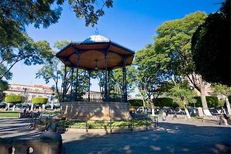 Gazebo in a park, Plaza De Los Martires, Morelia, Michoacan State, Mexico Stock Photo - Premium Royalty-Free, Code: 625-02933437