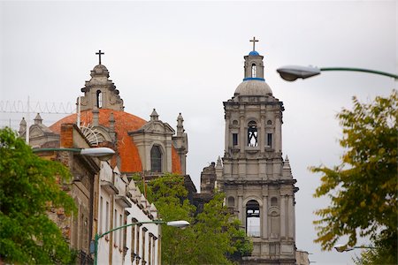 simsearch:625-01093128,k - Low angle view of the dome and bell tower of a church, Church of La Concepcion, Convent of La Concepcion, Mexico City, Mexico Stock Photo - Premium Royalty-Free, Code: 625-02933453