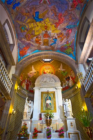 Low angle view of the ceiling of a church, Virgin of Guadalupe, Mexico city, Mexico Stock Photo - Premium Royalty-Free, Code: 625-02933721