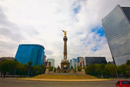 estatua de la libertad - Low angle view of a monument, Independence Monument, Mexico City, Mexico Foto de stock - Sin royalties Premium, Código: 625-02933760