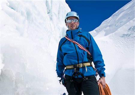 rope mountain - Portrait of an ice climber Stock Photo - Premium Royalty-Free, Code: 628-05817440