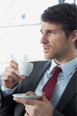 simsearch:628-07072874,k - Businessman drinking espresso Stock Photo - Premium Royalty-Free, Code: 628-05817536