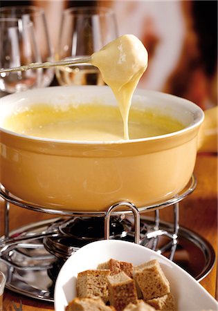 Cheese fondue Stock Photo - Premium Royalty-Free, Code: 628-05817803