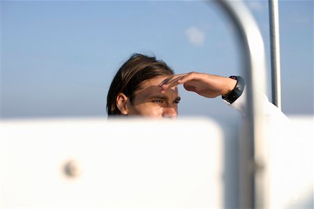 Man looking at view Stock Photo - Premium Royalty-Free, Code: 628-00919887