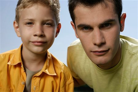 simsearch:628-00919973,k - Father and son looking at camera Stock Photo - Premium Royalty-Free, Code: 628-00920023