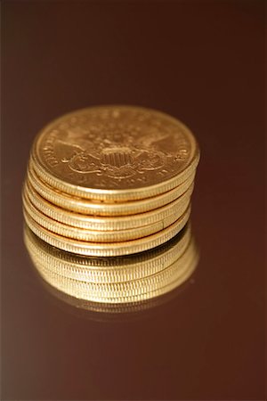 simsearch:628-03201079,k - American 25-Dollar Gold Coins, close-up Stock Photo - Premium Royalty-Free, Code: 628-00920429