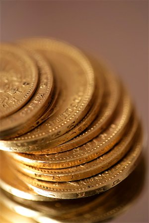 American 25-Dollar Gold Coins, close-up Foto de stock - Sin royalties Premium, Código: 628-00920475