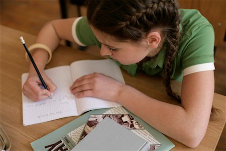 simsearch:628-00920637,k - Teenage girl writing in an exercise-book Stock Photo - Premium Royalty-Free, Code: 628-00920656