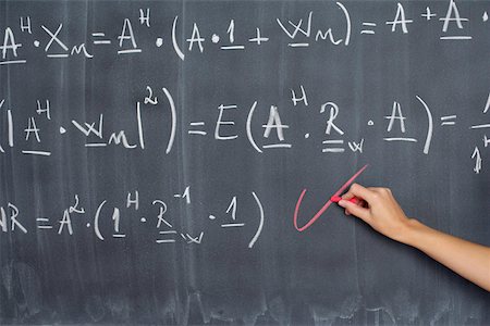 Blackboard with arithmetic's on it, close-up Stock Photo - Premium Royalty-Free, Code: 628-01279196