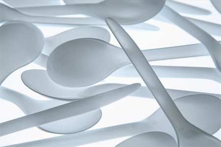 White plastic spoons Stock Photo - Premium Royalty-Free, Code: 628-01494992