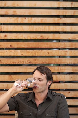 simsearch:628-01712063,k - Man drinking a glass of red wine Stock Photo - Premium Royalty-Free, Code: 628-01712067