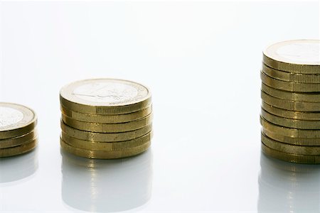 simsearch:628-01712179,k - Several stack of Euro coins Stock Photo - Premium Royalty-Free, Code: 628-01712220