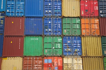 Stack of shipping containers Stock Photo - Premium Royalty-Free, Code: 628-02615580