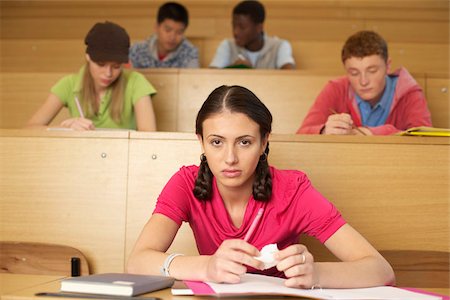 Students in a lecture auditorium Stock Photo - Premium Royalty-Free, Code: 628-02954238