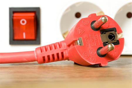 Red power plug, Germany Stock Photo - Premium Royalty-Free, Code: 628-02953698