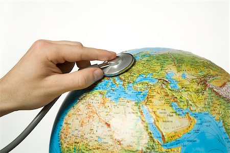 ecology - Globe is being auscultated by stethoscope, Germany Stock Photo - Premium Royalty-Free, Code: 628-02953715