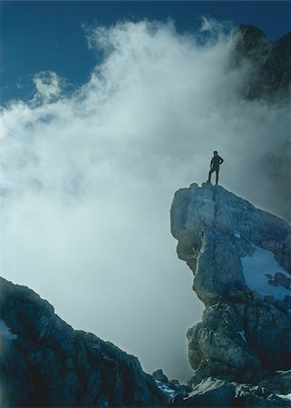 Bergsteiger auf Felsen im Dachsteingebirge, Österreich Stockbilder - Premium RF Lizenzfrei, Bildnummer: 628-02953767