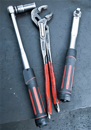 Hand tools in repair garage Stock Photo - Premium Royalty-Free, Code: 628-02953817