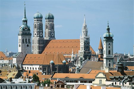 Paysage urbain de Munich, Bavière, Allemagne Photographie de stock - Premium Libres de Droits, Code: 628-02953875