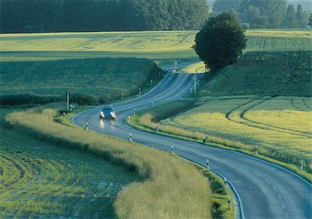 street curve - Country road after rainfall Stock Photo - Premium Royalty-Free, Code: 628-02953911