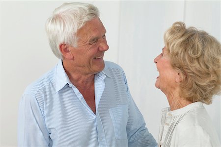 elderly european couple - Happy senior couple looking at each other Stock Photo - Premium Royalty-Free, Code: 628-03201164