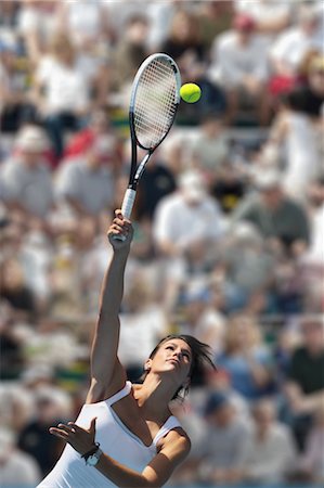 sport crowd not track not hurtle - Young Female Tennis Player Stock Photo - Premium Royalty-Free, Code: 622-05602754