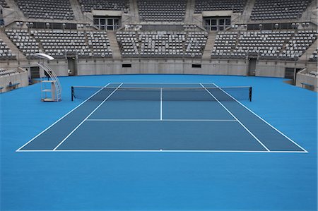 General View of Hard Tennis Court Stock Photo - Premium Royalty-Free, Code: 622-05602764