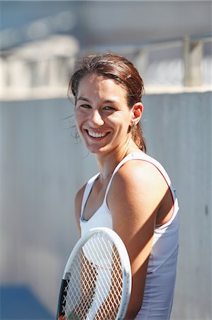 simsearch:622-05602809,k - Young Female Tennis Player Stock Photo - Premium Royalty-Free, Code: 622-05602770