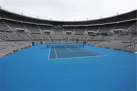 stadium seats - General View of Hard Tennis Court Stock Photo - Premium Royalty-Free, Code: 622-05602784