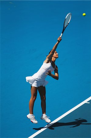 simsearch:622-05602774,k - Young Female Tennis Player Stock Photo - Premium Royalty-Free, Code: 622-05602812