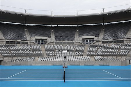 empty seat - General View of Hard Tennis Court Stock Photo - Premium Royalty-Free, Code: 622-05602822