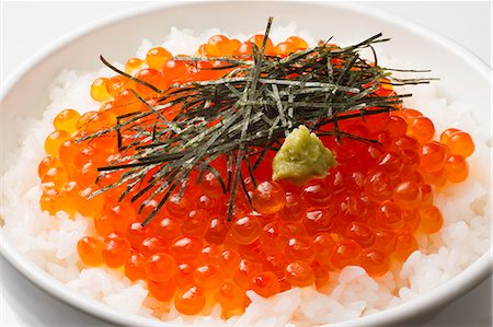 edible - Boiled Rice And Caviar Foto de stock - Sin royalties Premium, Código: 622-06009969