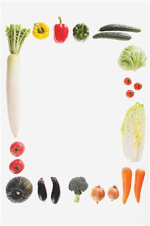 Square Design Of Various Vegetables Stock Photo - Premium Royalty-Free, Code: 622-06163849