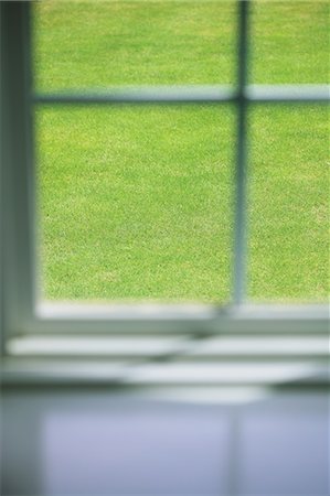 sunshine meadows - Lawn Through Window Stock Photo - Premium Royalty-Free, Code: 622-06163974