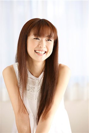 east asian beauty - Cheerful Japanese Woman, Portrait Stock Photo - Premium Royalty-Free, Code: 622-06190749